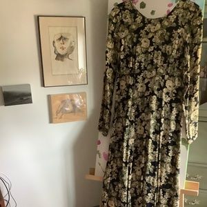 Maxi dress100% Rayon long sleeves made in India.